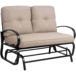 Outdoor Metal Swing Glider Bench