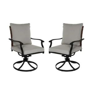 2-Piece Outdoor Chair Set, 360-Degree Swivel