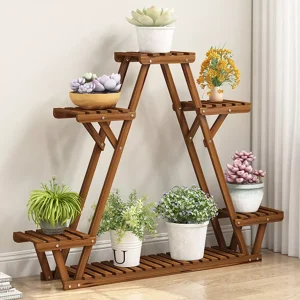 Wooden Plant Stand, 6 Tier Flower Pot Rack