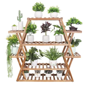Large Wood Plant Stand